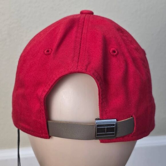 ?️NWT Tommy Hilfiger Red Logo Unisex Adjustable Baseball Hat One Size main image 8